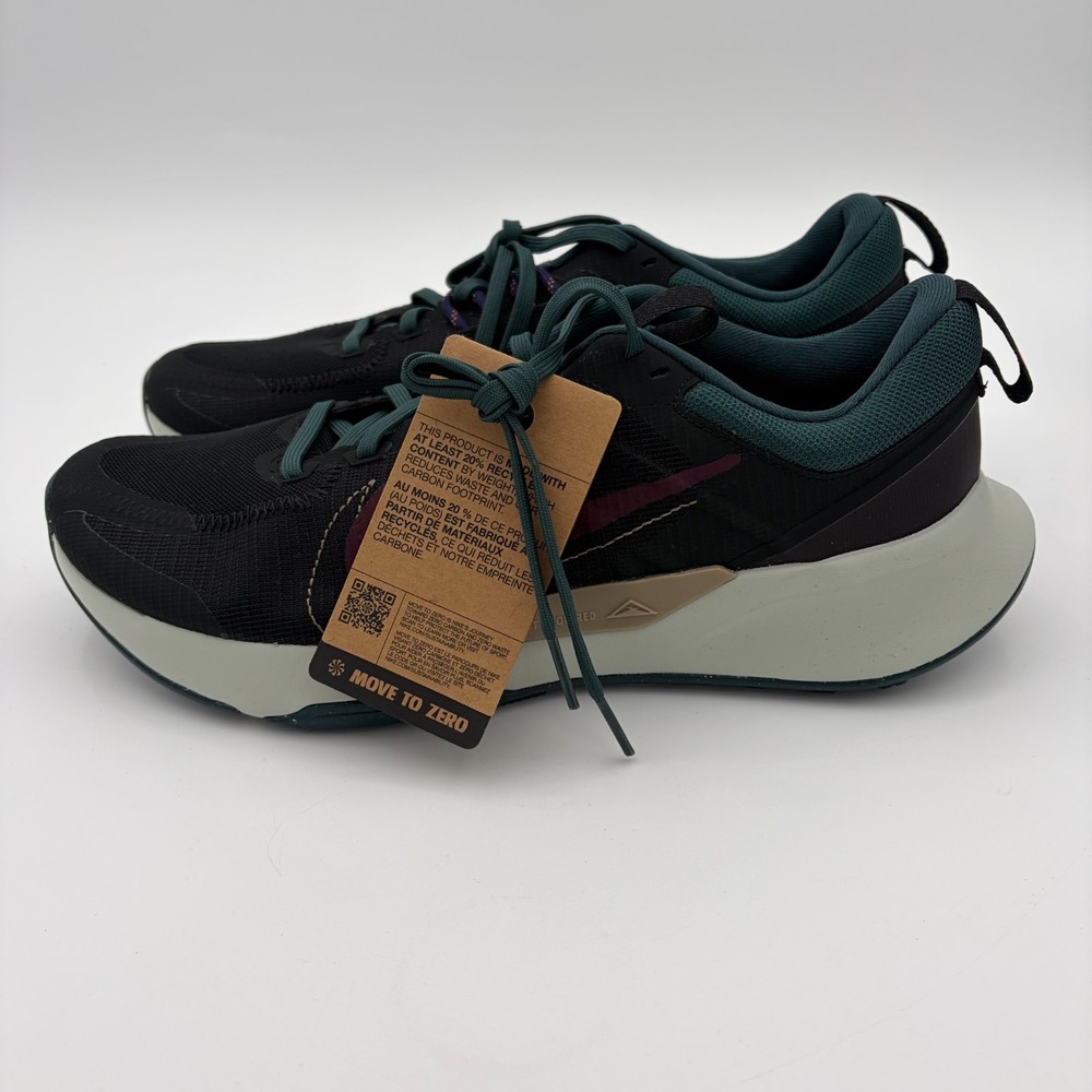 Nike Juniper Trail 2 Low Shoes Black Deep Jungle Green DM0822-006 Men Size 10.5